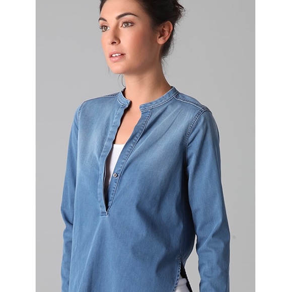 VINCE Jean Shirt Size 10 / Medium - Picture 5 of 11